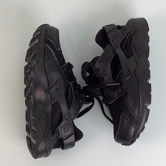 Nike black Huarache run sneakers kid size 12C EUC - Picture 12 of 16